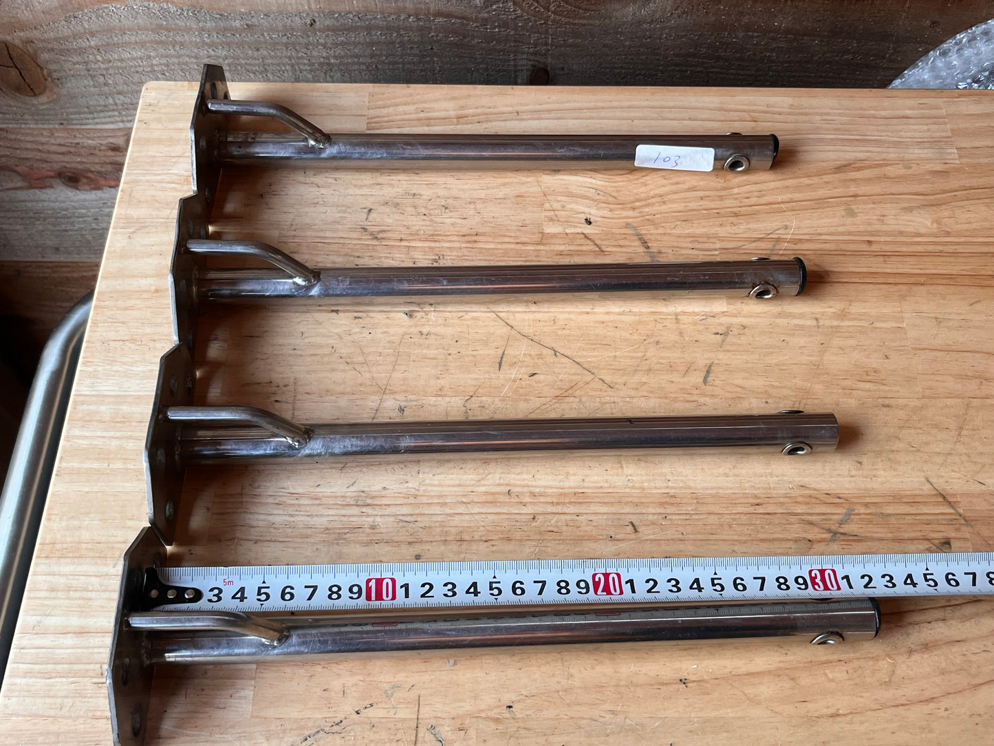 4 RVS scepters 32 cm