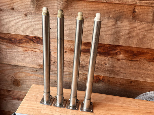 4 RVS scepters 39 cm inclusief scepterpotten