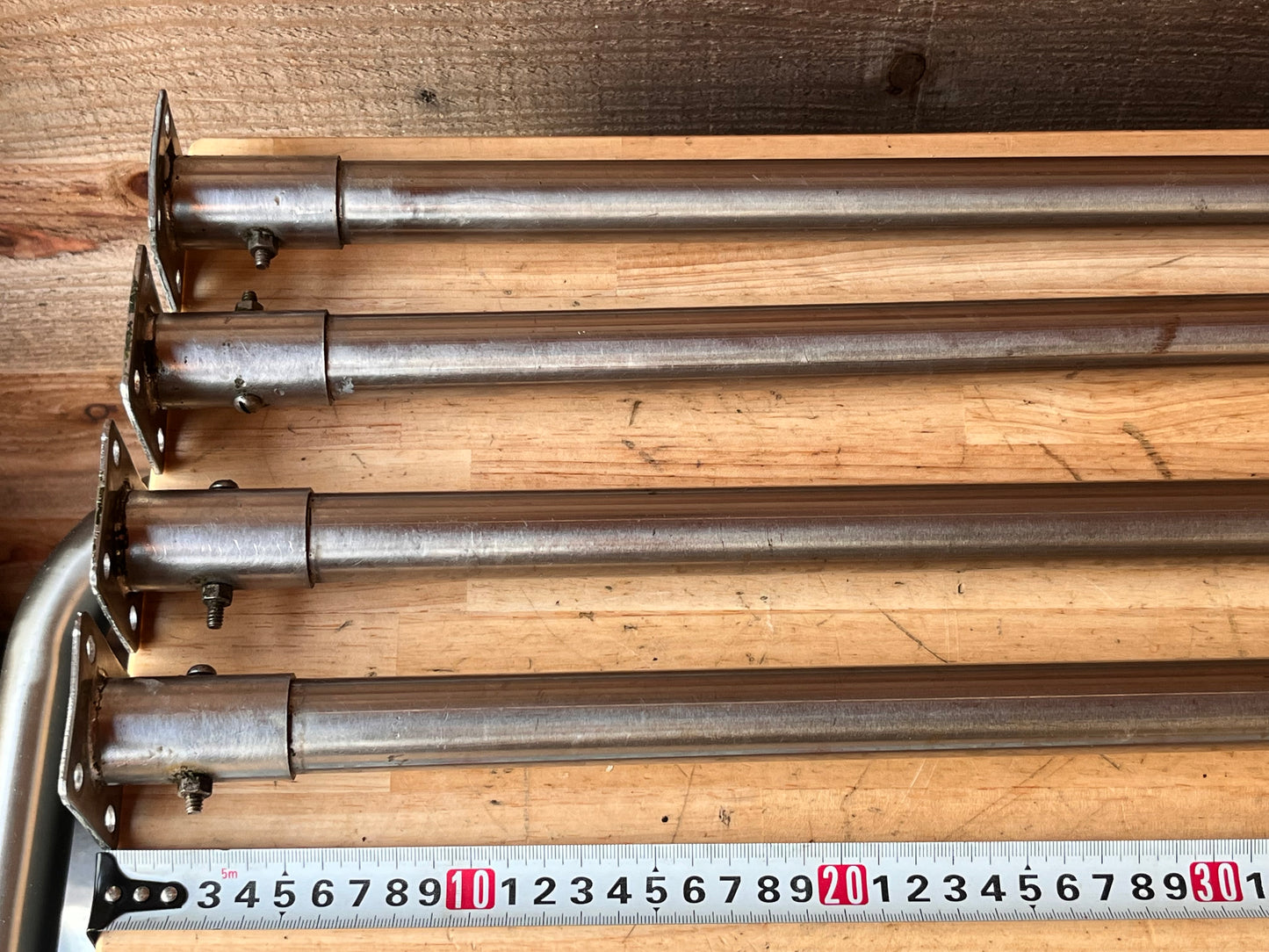 4 RVS scepters 39 cm inclusief scepterpotten