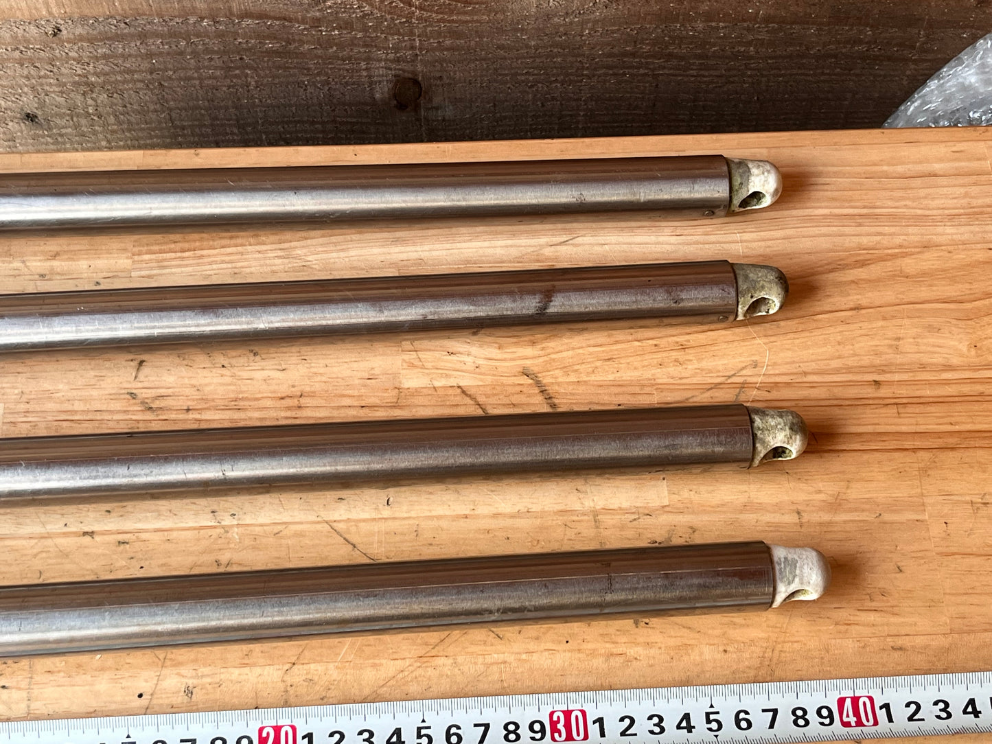 4 RVS scepters 39 cm inclusief scepterpotten