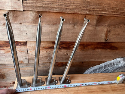 4 RVS scepters 40 cm