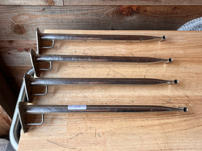 4 RVS scepters 40 cm