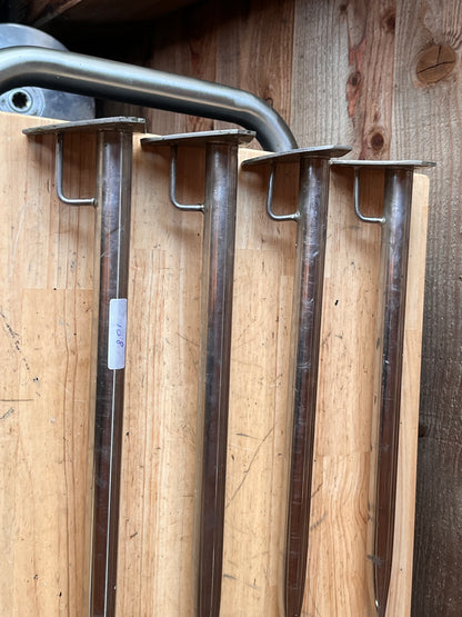 4 RVS scepters 40 cm