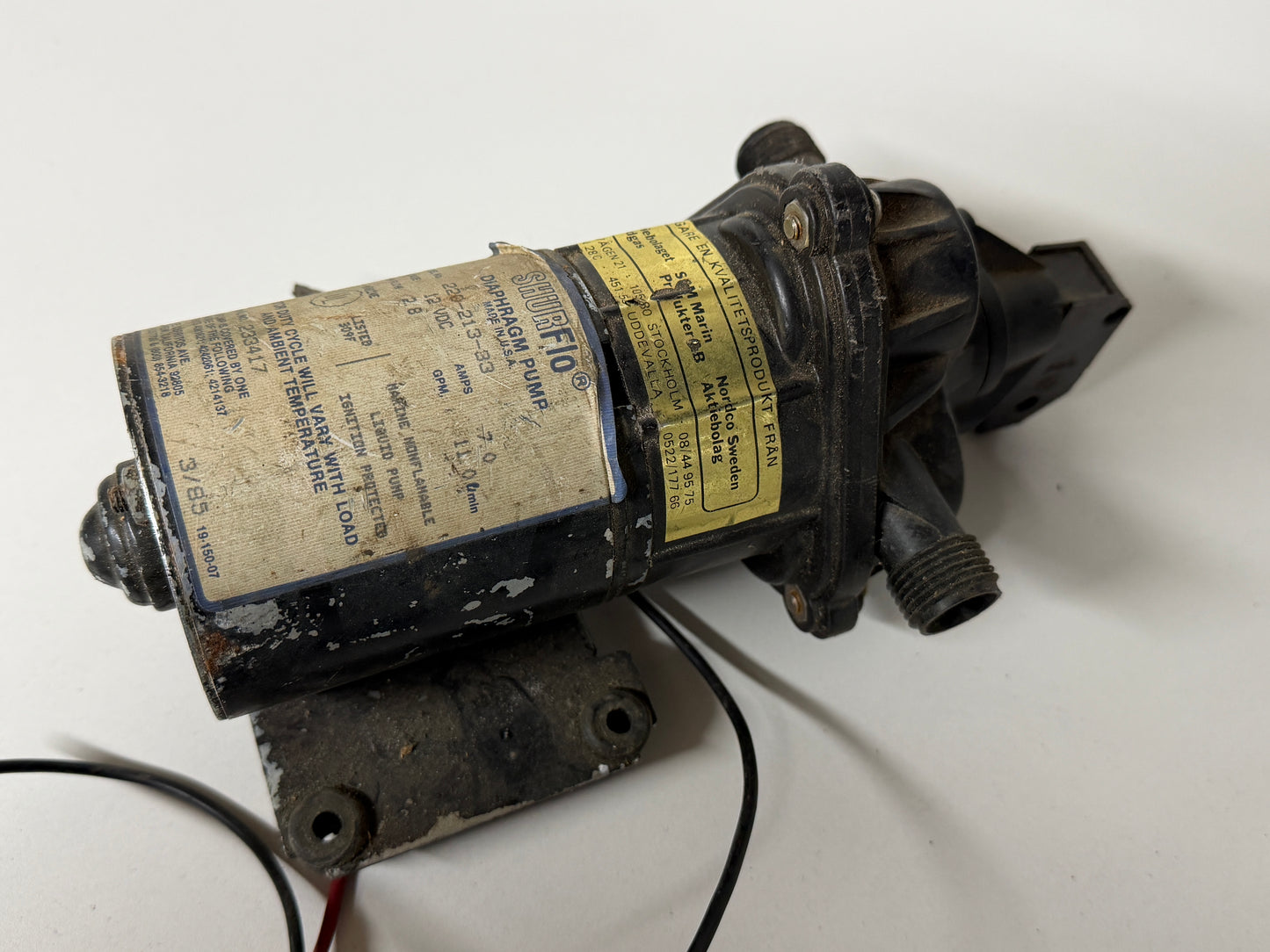 Shurflo pomp 12 volt