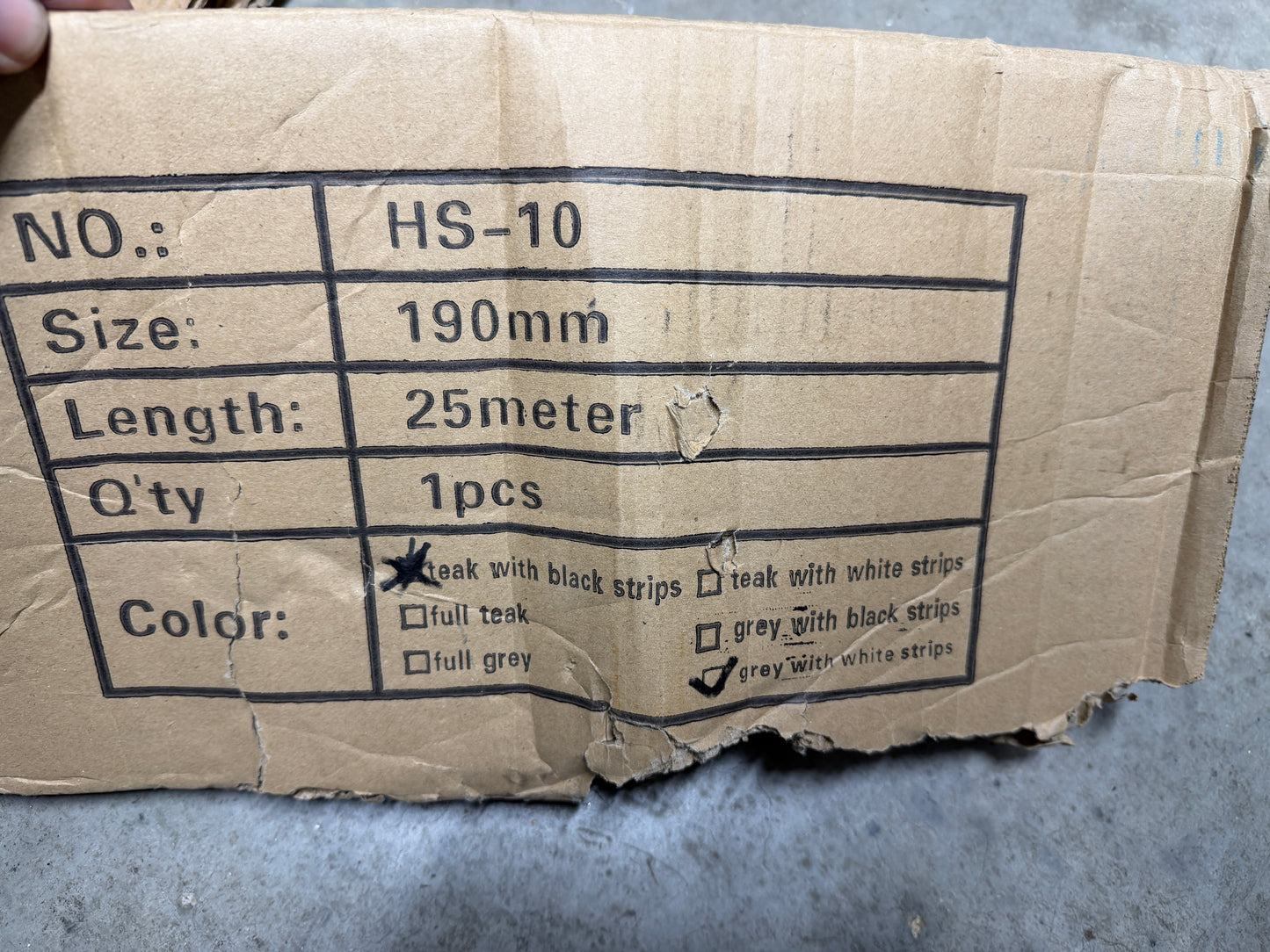 PVC teak 25 meter x 190 mm