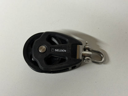 Selden 1 schijfs blok 50 mm tot 12 mm lijn