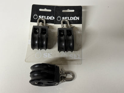 Nieuwe Selden 2 schijfs gelagerd blok 40 mm tot 10 mm