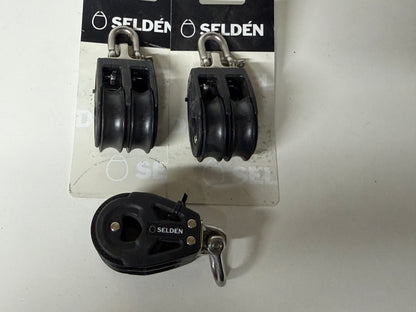 Nieuwe Selden 2 schijfs gelagerd blok 40 mm tot 10 mm