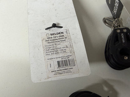 Nieuwe Selden 2 schijfs gelagerd blok 40 mm tot 10 mm