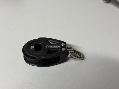 Selden 1 schijfs blok gelagerd 40 mm tot 10 mm wartel