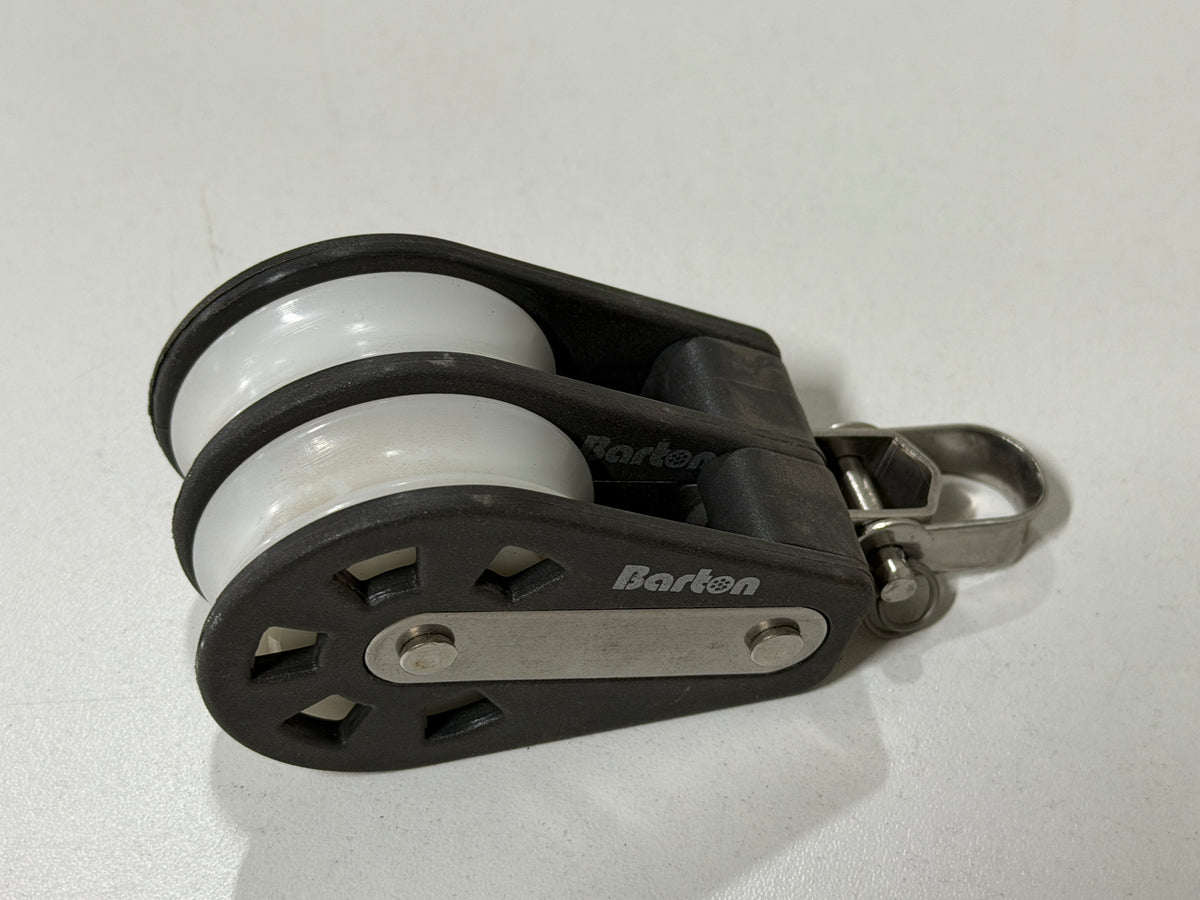 Barton 2 schijfs blok 45 mm tot 12 mm lijn gelagerd NIEUW
