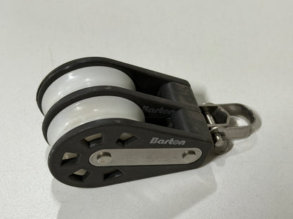 Barton 2 schijfs blok 45 mm tot 12 mm lijn gelagerd NIEUW