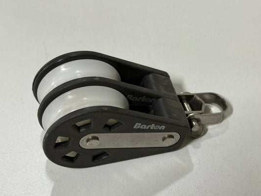 Barton 2 schijfs blok 45 mm tot 12 mm lijn gelagerd NIEUW