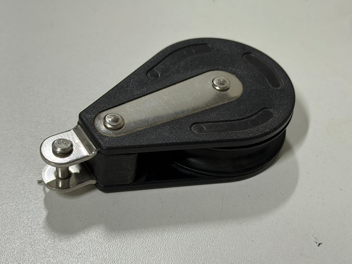 NIEUW Gelagerd 60 mm 1 schijfsblok met gaffelsluiting