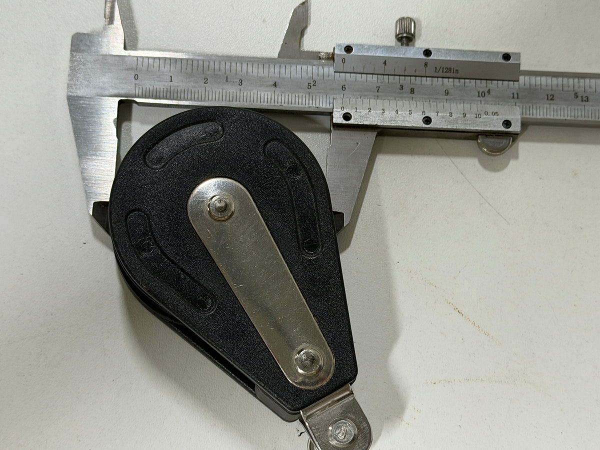 NIEUW Gelagerd 60 mm 1 schijfsblok met gaffelsluiting