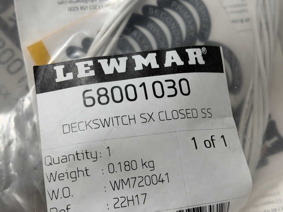 Nieuwe Lewmar gesloten RVS dekschakelaar RVS