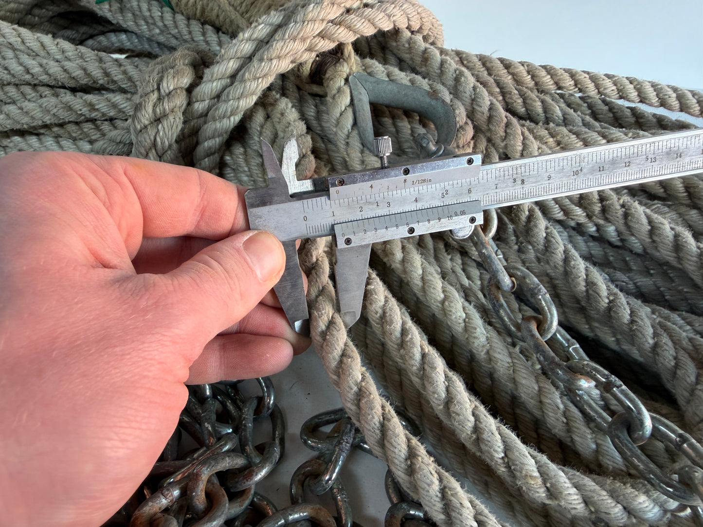 Ankerketting 4 meter + 35 meter touw