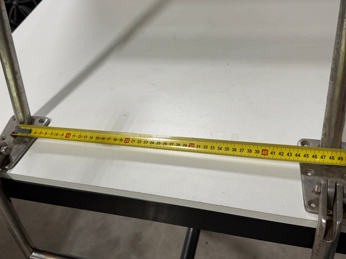 Grote RVS zwemtrap 7/8 treden 48 cm breed