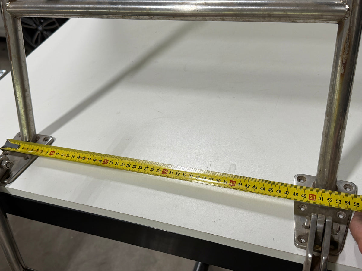 Grote RVS zwemtrap 7/8 treden 48 cm breed