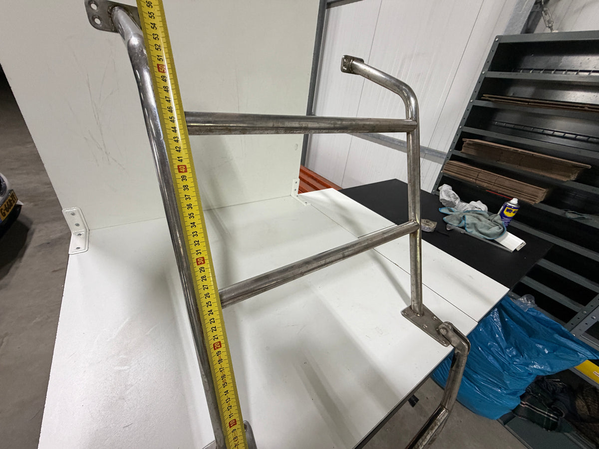 Grote RVS zwemtrap 7/8 treden 48 cm breed