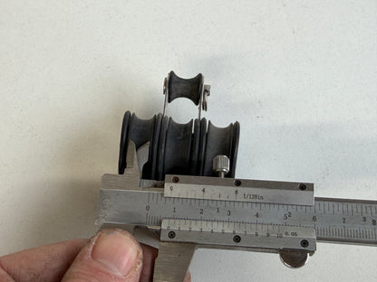 3 schijfs blok 30 mm max 8 mm lijn gelagerd met hondsvot