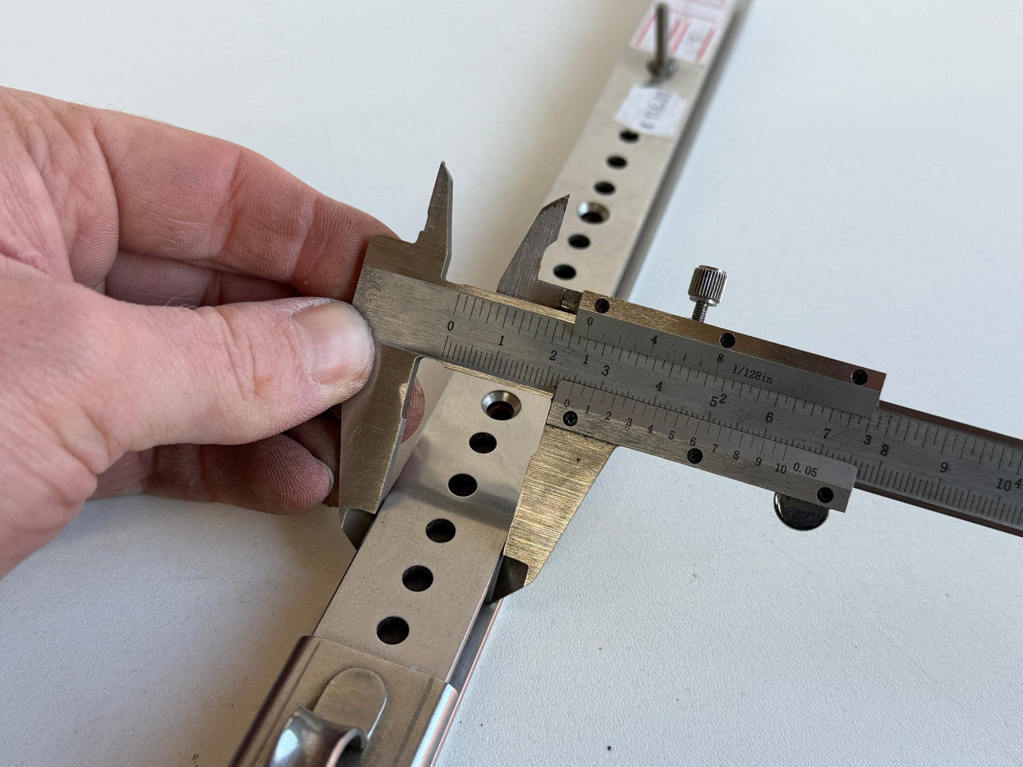 2 x Rail + oog slede 50 cm lang 25 mm breed