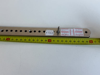 2 x Rail + oog slede 50 cm lang 25 mm breed