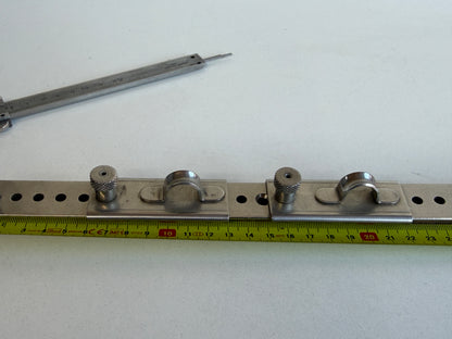 2 x Rail + oog slede 50 cm lang 25 mm breed