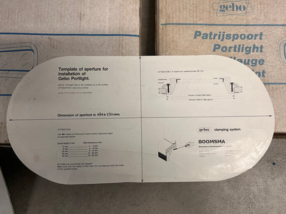 Gebo patrijspoort kogelrond / open raam 505 x 255 mm