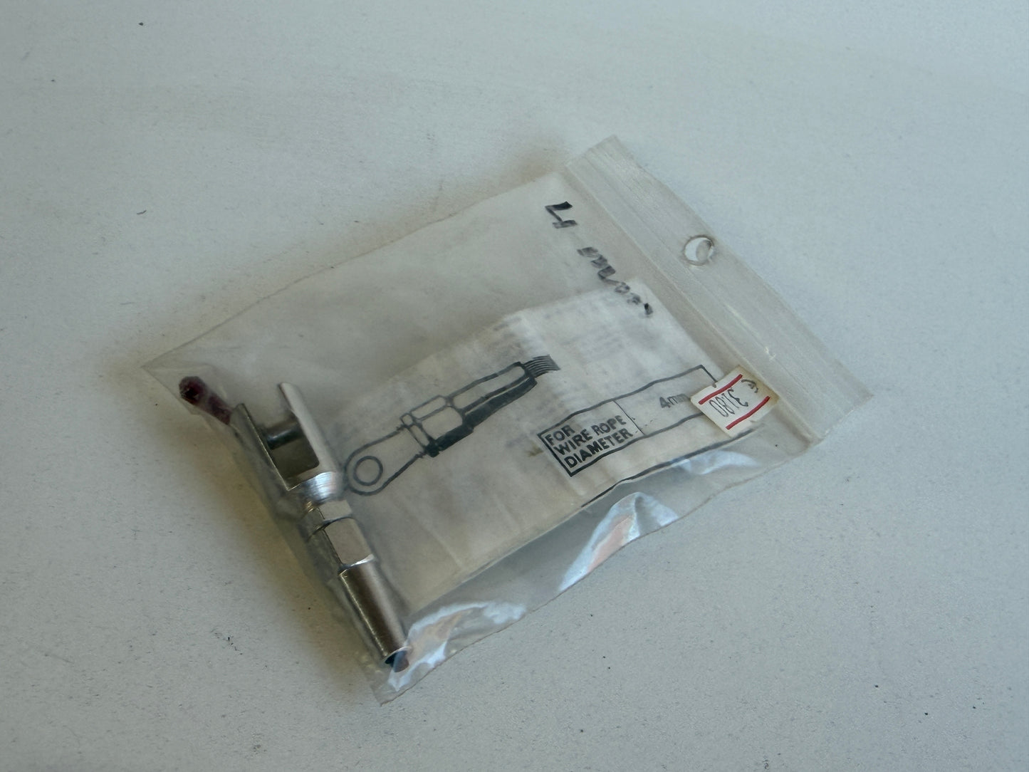 Rvs Doe het zelf terminal met gaffel voor kabel 4 mm