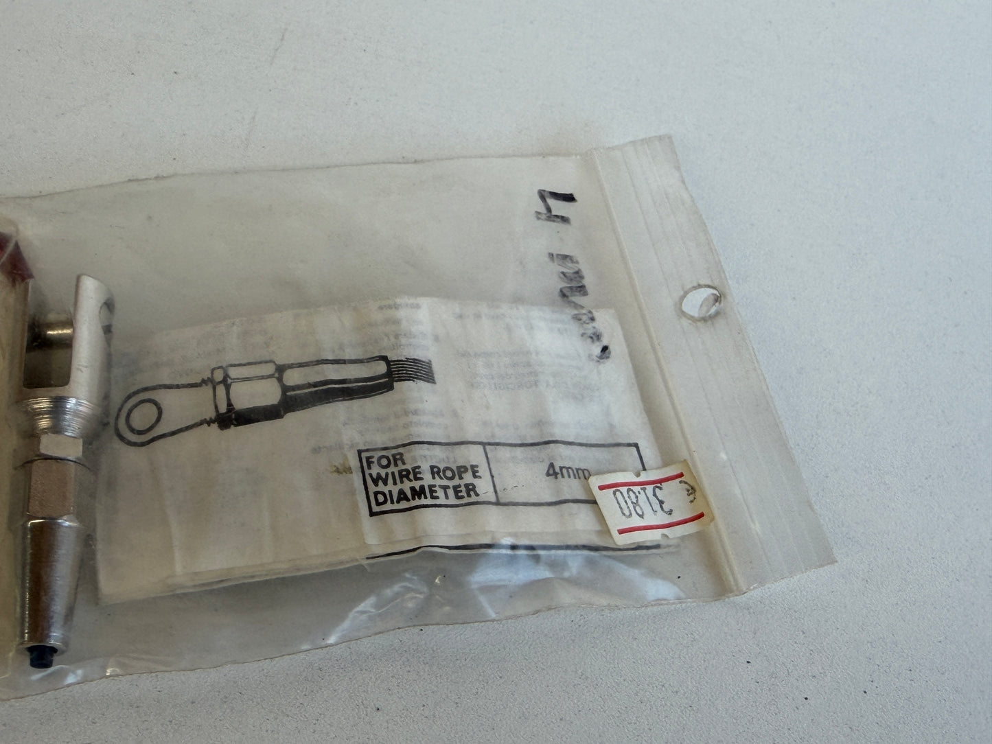 Rvs Doe het zelf terminal met gaffel voor kabel 4 mm