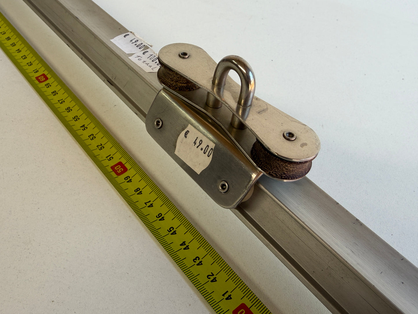 Rail 93 cm cm 22 mm breed met kar en blokken