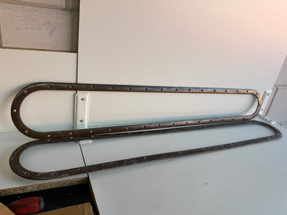2 x Bronzen patrijspoort 900 x 150 mm