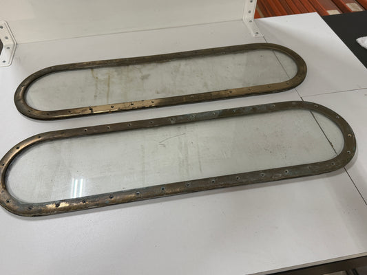 Bronzen / messing lichtrand / pratrijspoort met tegenringen