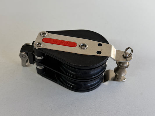 Ronstan 2 schijfs blok 57 mm 12 mm lijn gelagerd, hondsvot