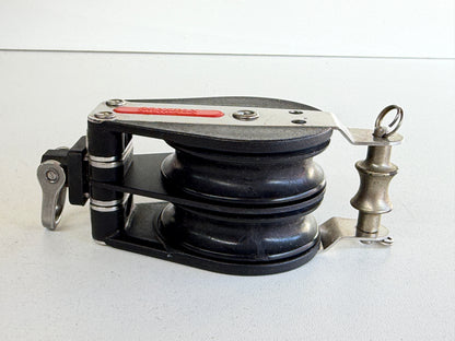 Ronstan 2 schijfs blok 57 mm 12 mm lijn gelagerd, hondsvot