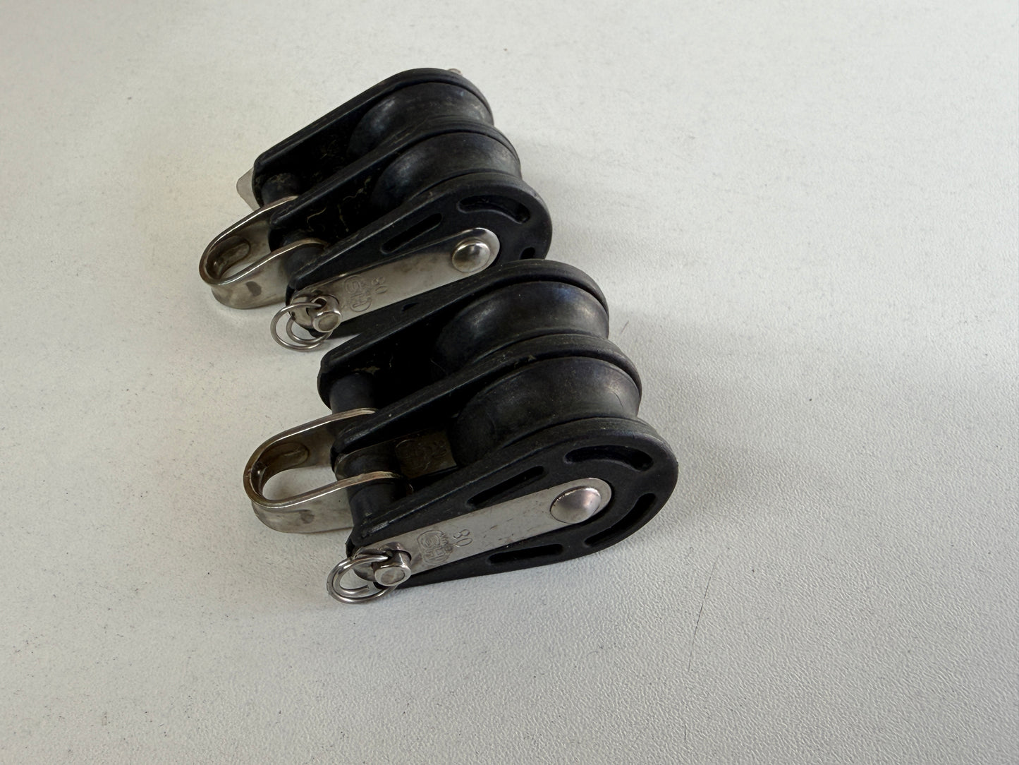2 x Sprenger 2 schijfs blok 30 mm 8 mm lijn