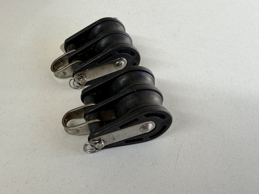 2 x Sprenger 2 schijfs blok 30 mm 8 mm lijn