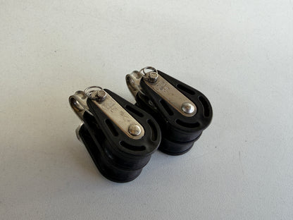 2 x Sprenger 2 schijfs blok 30 mm 8 mm lijn
