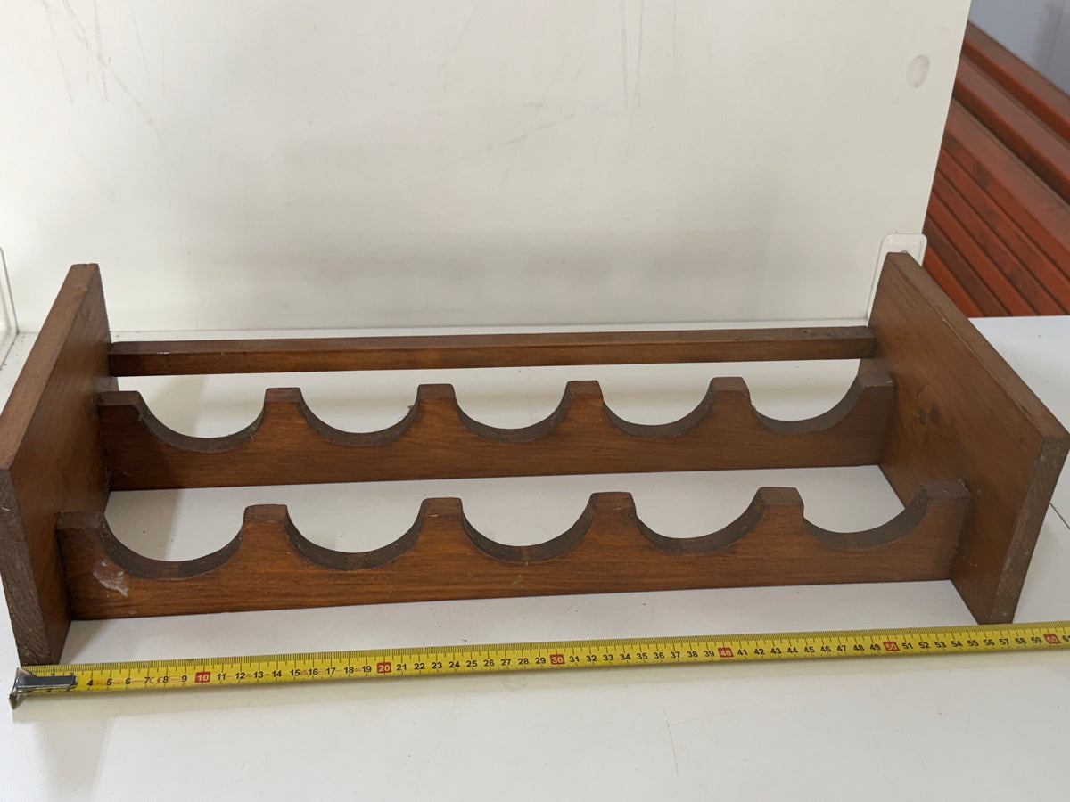 Houten wijnrek voor 5 flessen