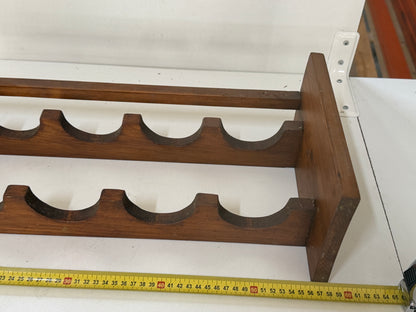 Houten wijnrek voor 5 flessen