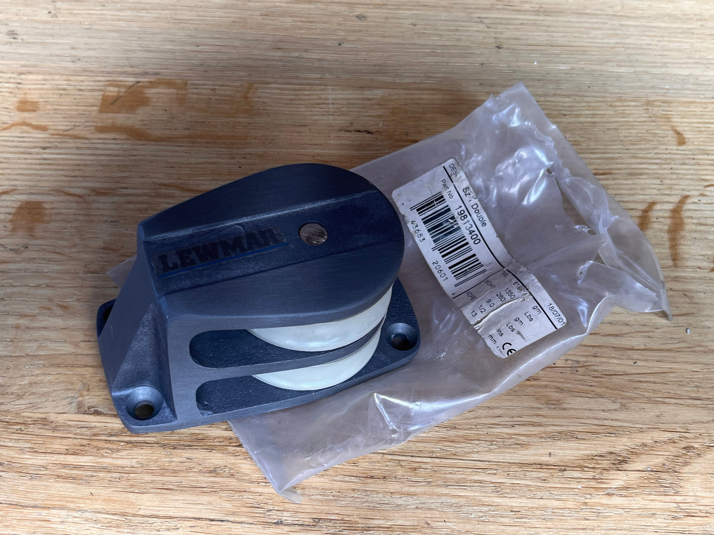 Lewmar SZ1 Dubbel schildpadblok / voetblok 50 mm