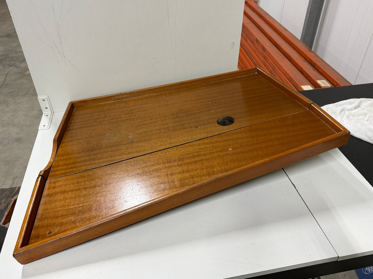 Houten kajuittafel / tafelblad inklapbaar 85x68/50m