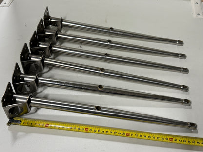 6 x RVS scepter 46 cm met scepterpot