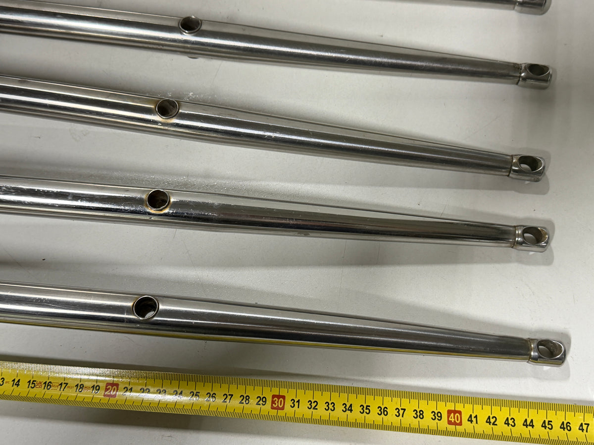 6 x RVS scepter 46 cm met scepterpot
