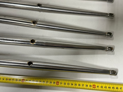 6 x RVS scepter 46 cm met scepterpot