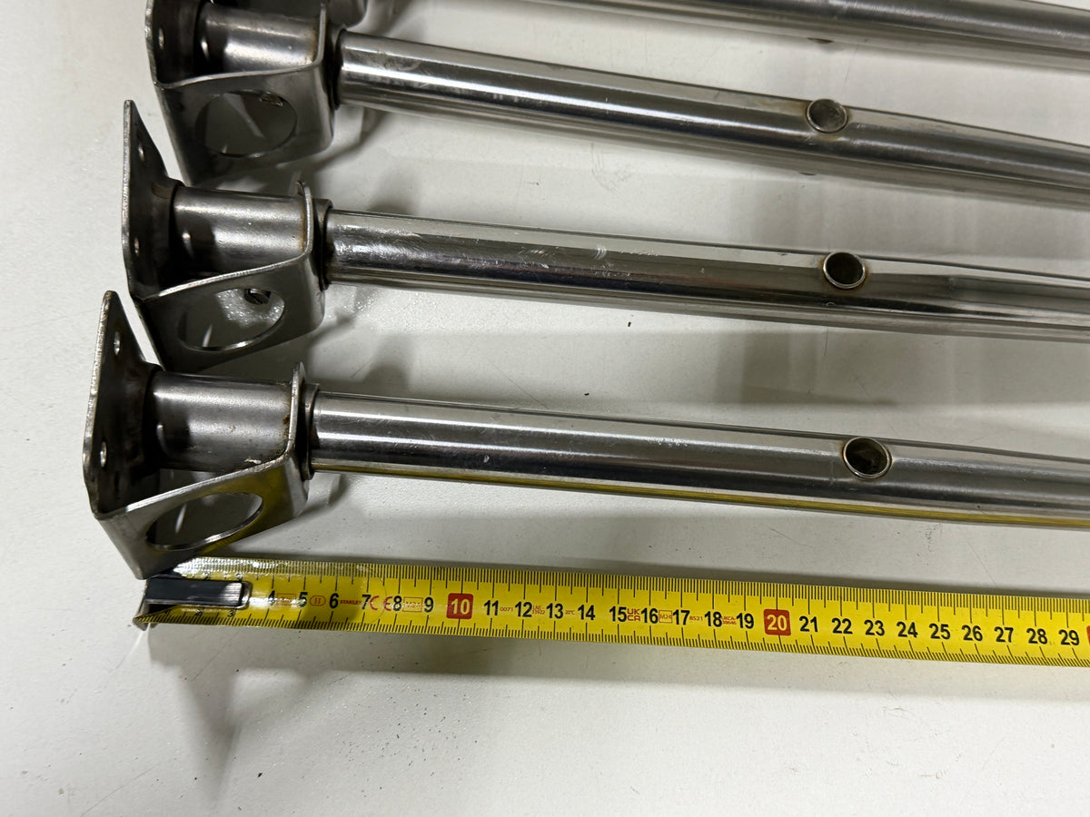 6 x RVS scepter 46 cm met scepterpot