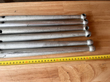 6 aluminium scepters 63 cm