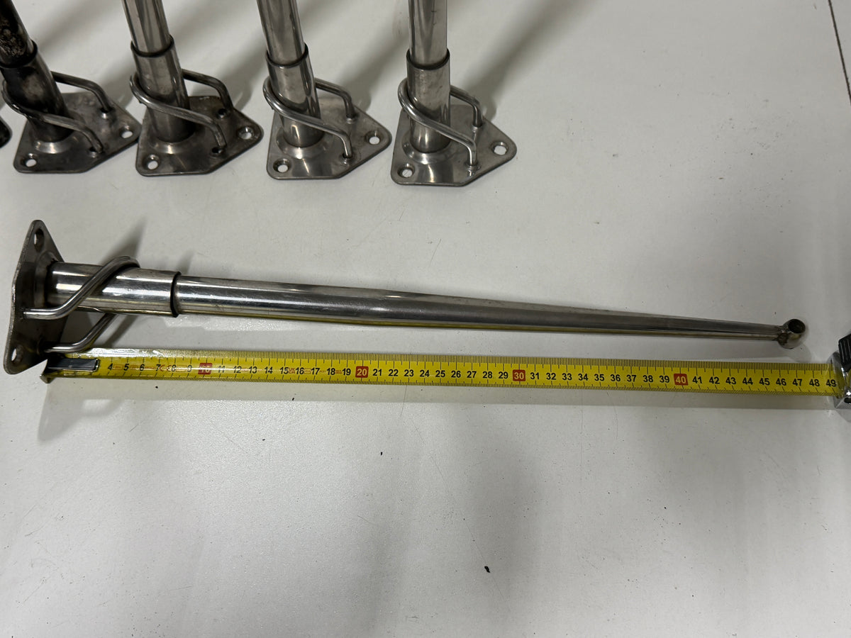 6 x RVS scepter 47 cm met scepterpot