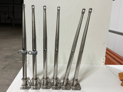 6 x RVS scepter 51 cm met scepterpot